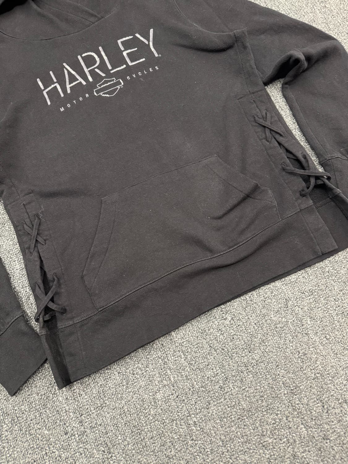 할리데이비슨 빈티지 여성 옆 트임 후드티 상품이미지3