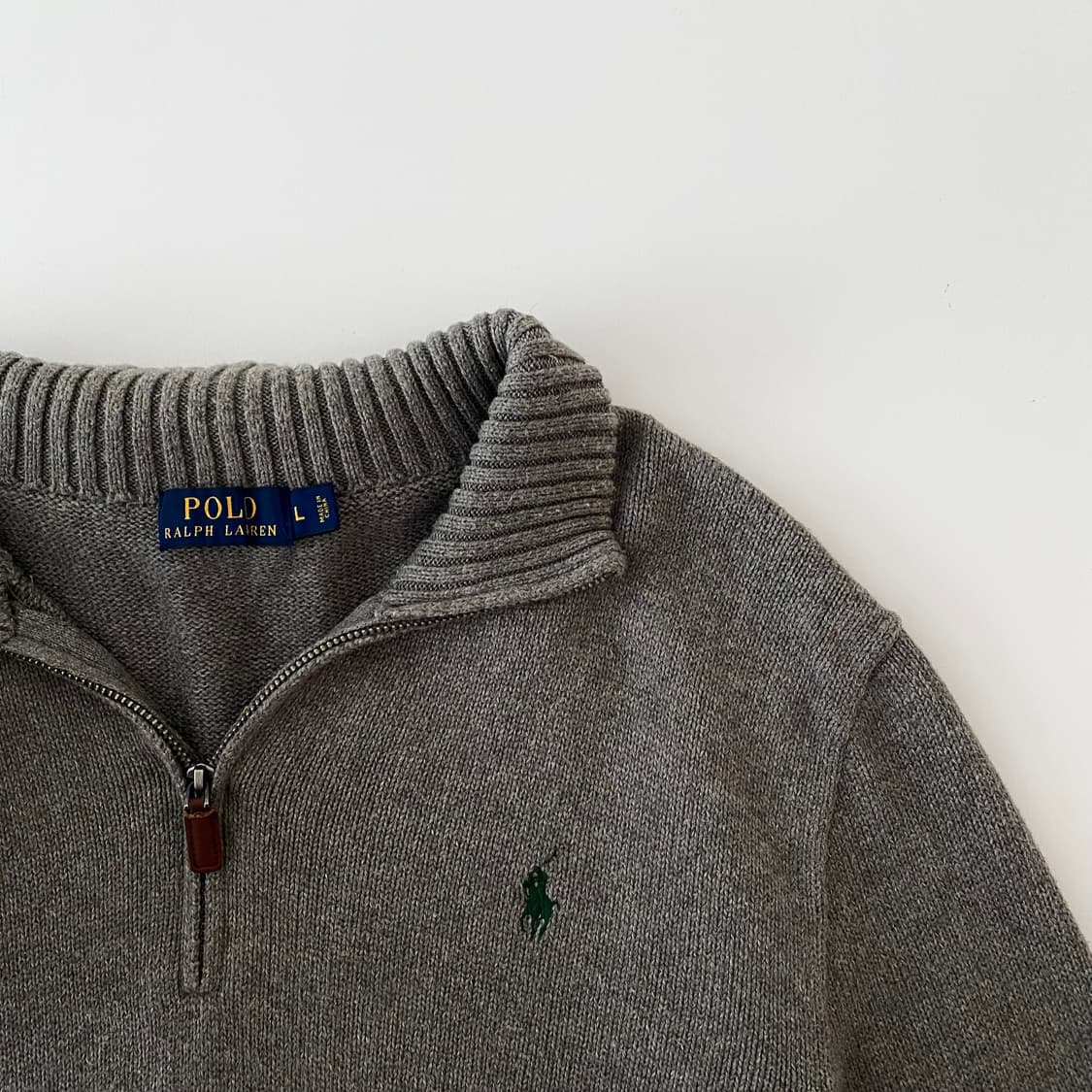 L) 폴로반집업니트 A0716 상품이미지6