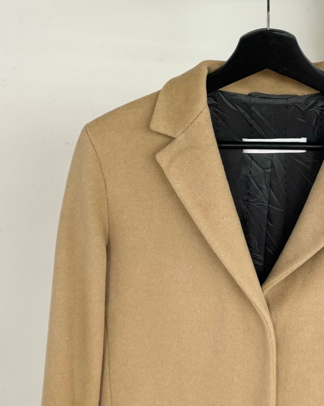 질샌더 베이지 싱글 브레스트 울 코트 상품이미지3