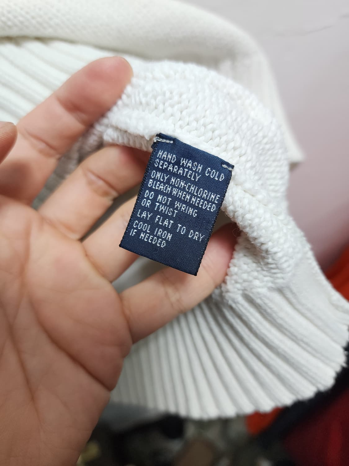 폴로 랄프로렌 90s 화이트 니트 스웨터 상품이미지5