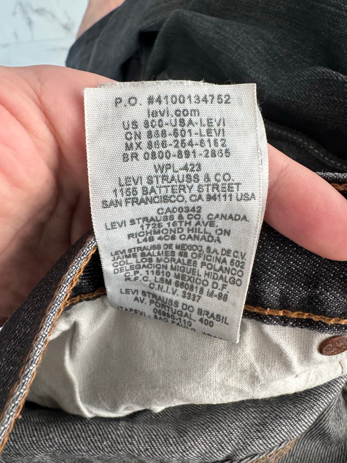 리바이스 빈티지 501 흑청 상품이미지6