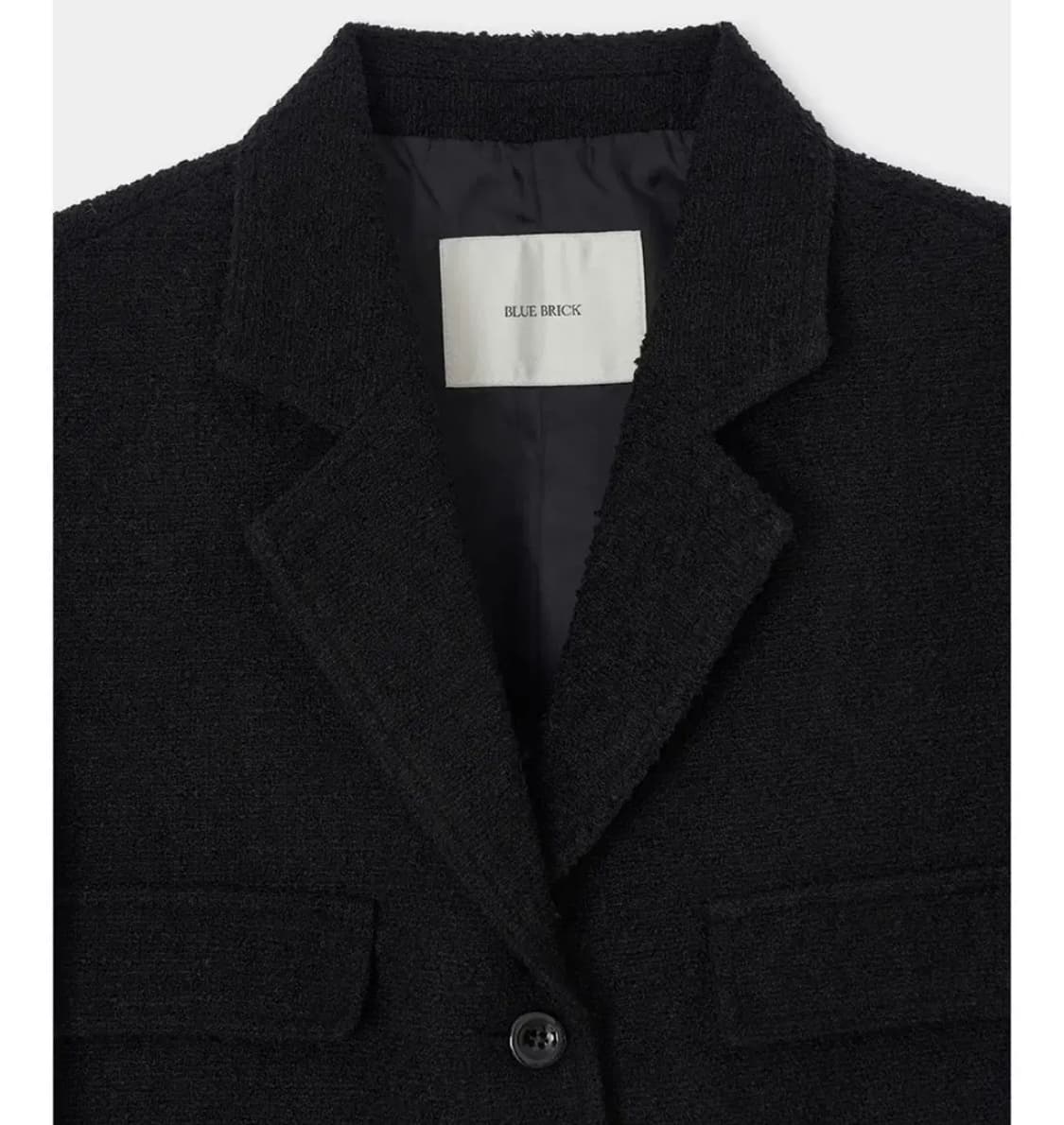블루브릭 트위드 포켓 자켓 블랙 상품이미지4