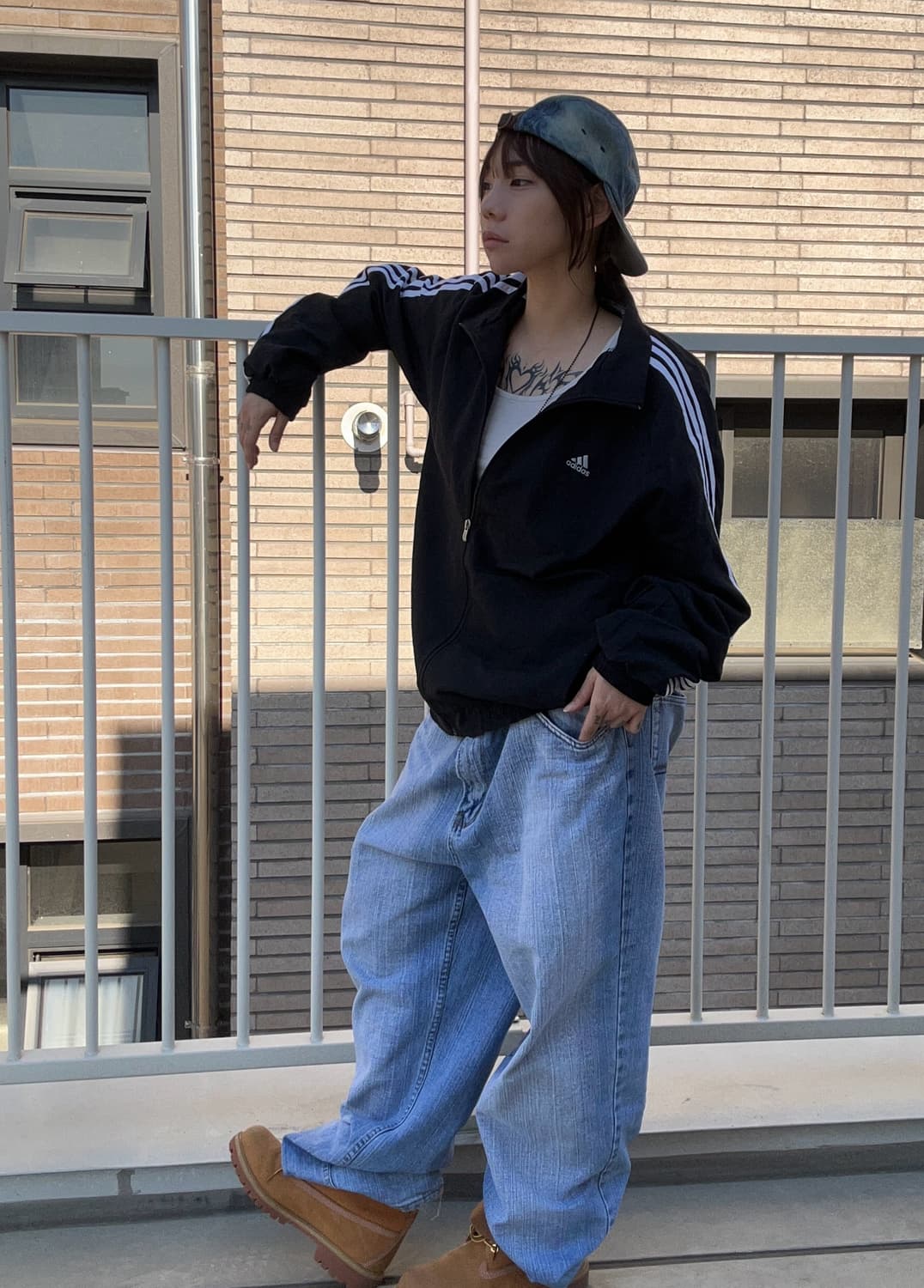 90s ADIDAS 오버사이즈 윈드브레이커 트랙집업 상품이미지3