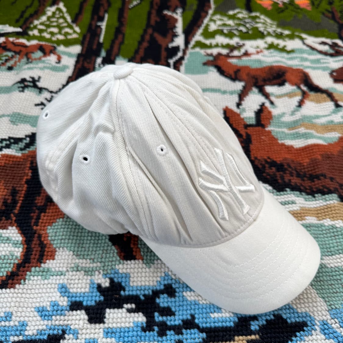 MLB 뉴욕 양키즈 화이트 볼캡 M-XL 상품이미지2