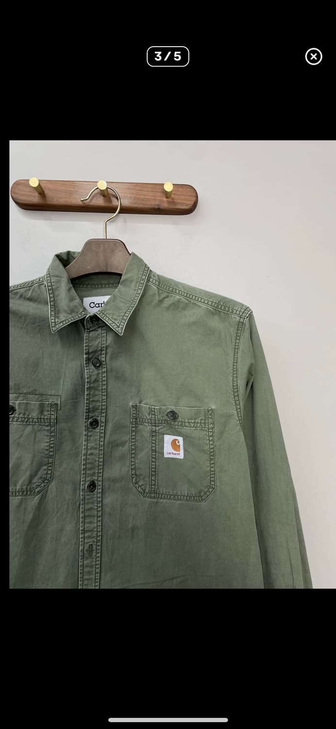 칼하트 카키 워크 셔츠 A2950 상품이미지3