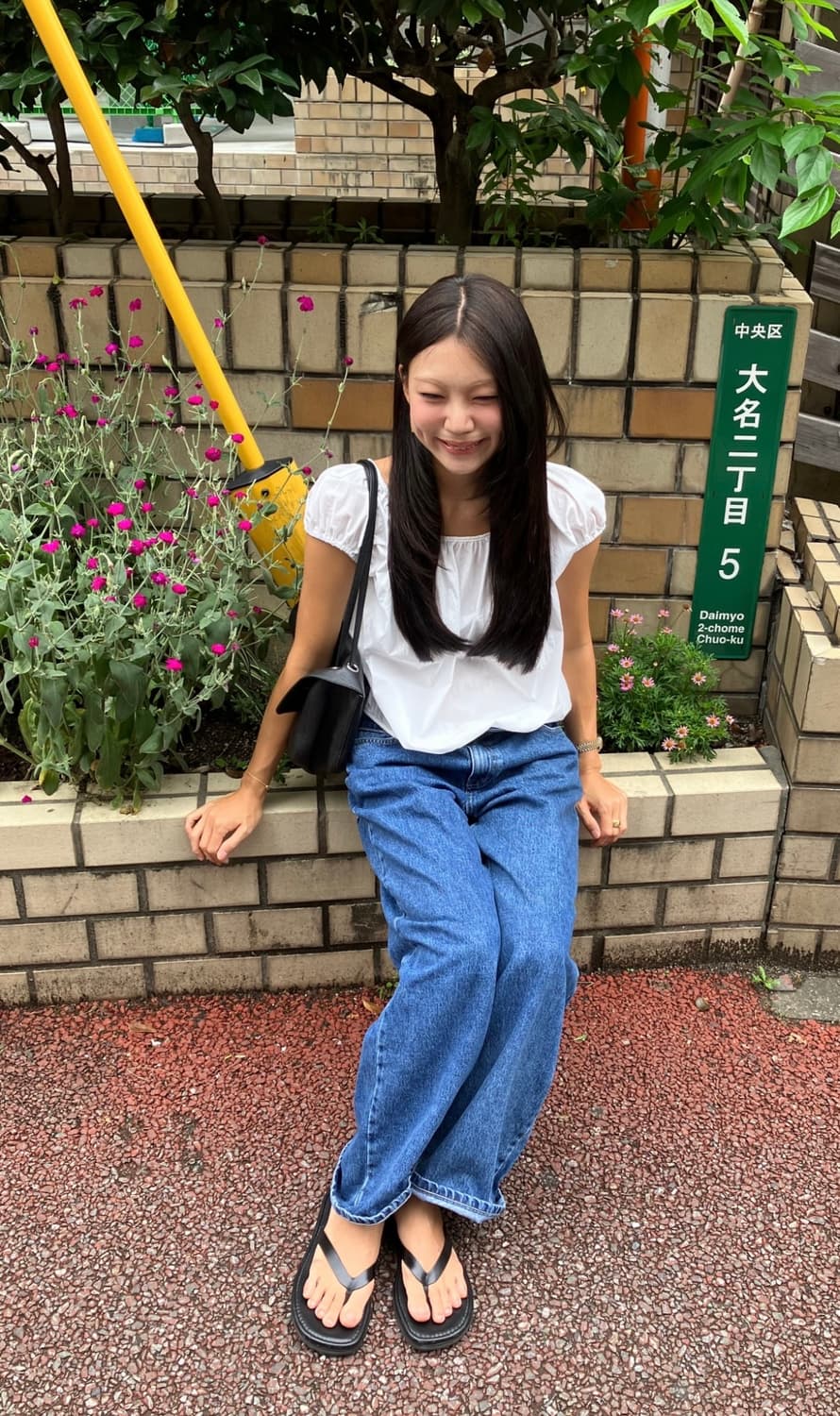 셀리앤리옹 로우라이즈 데님(다크)S사이즈 상품이미지1