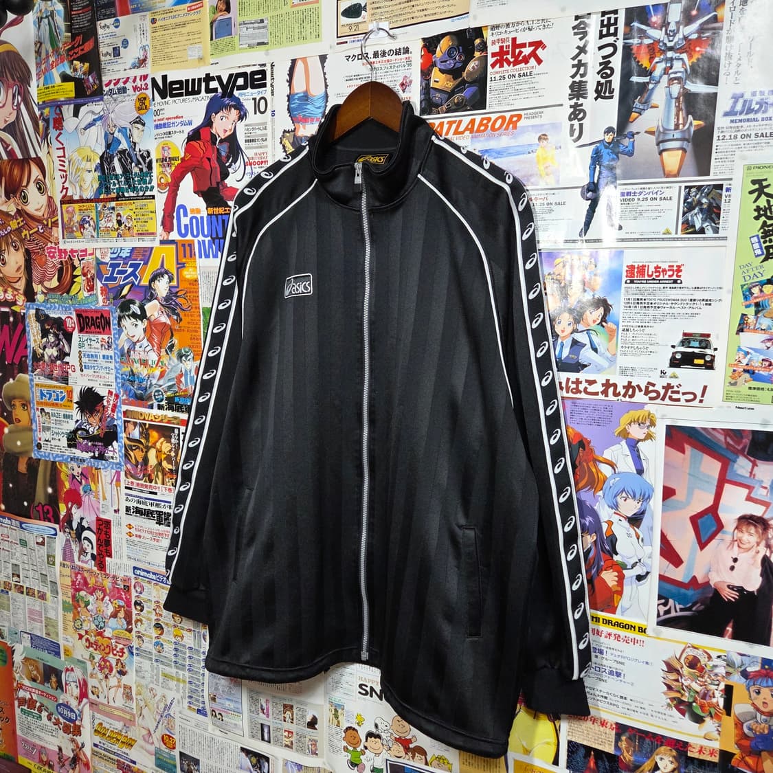 아식스 JPN 블랙 스트라이프 트랙 져지 상품이미지2