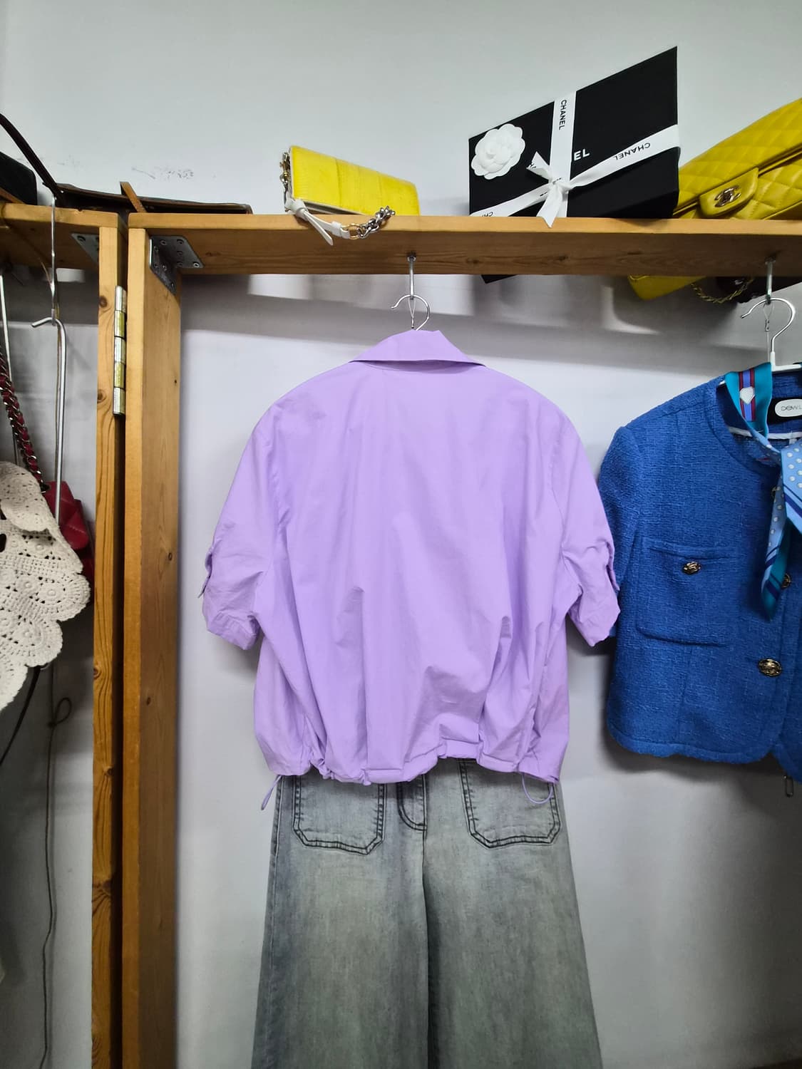 편집샾 라벤더 셔츠점퍼. 점퍼셔츠. 타임버튼 상품이미지5