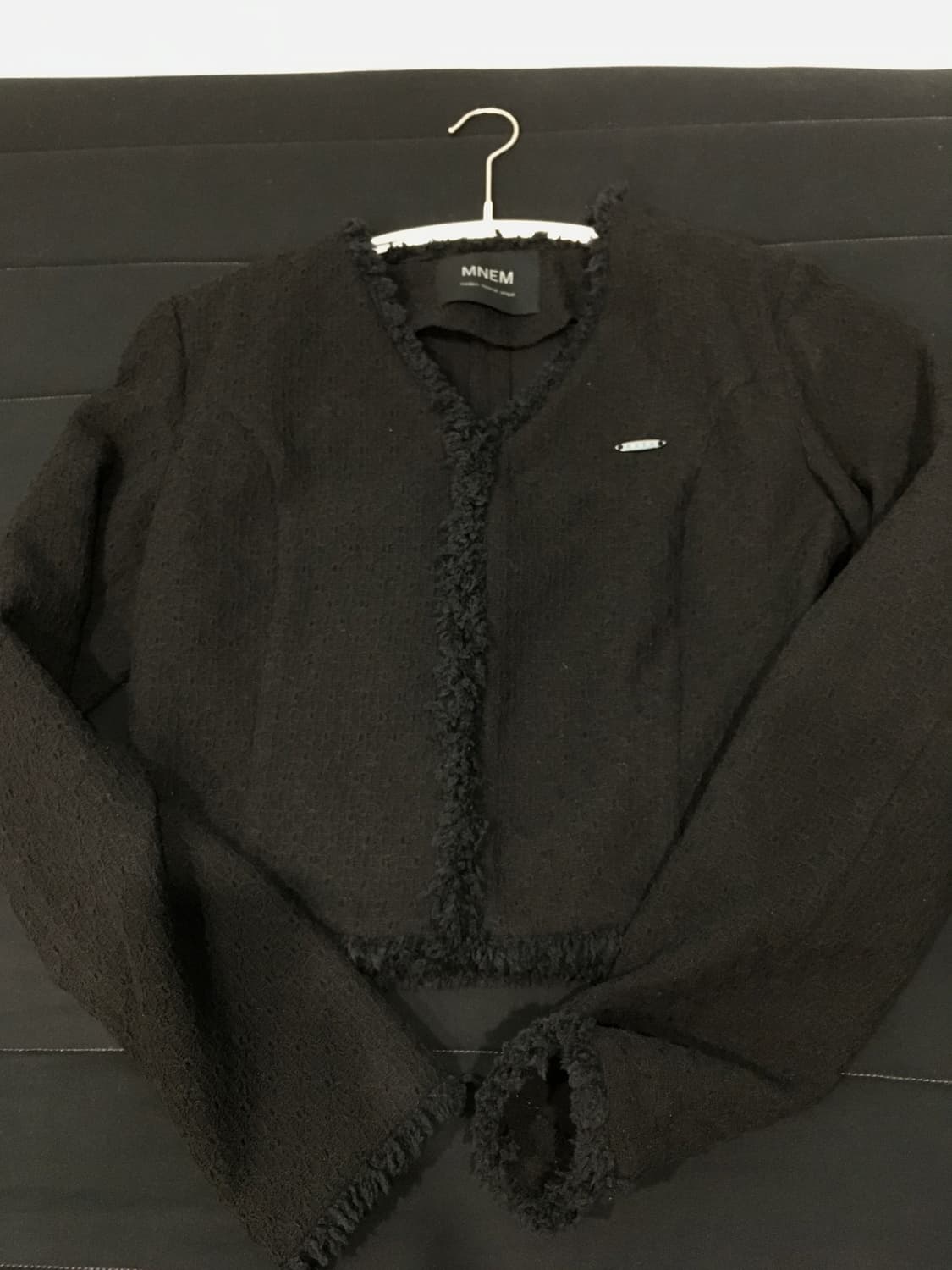 므넴 sheer tweed jacket (black) 상품이미지3