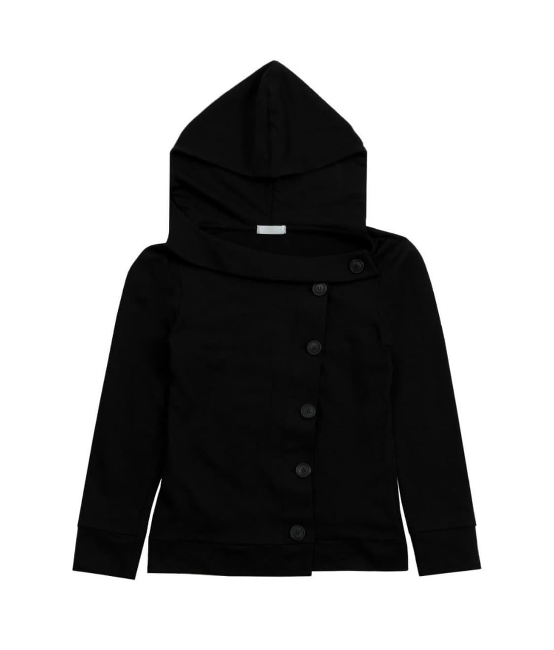 Oshigh 후드 오스하이 스프링 넥 버튼 후드 블랙 상품이미지1