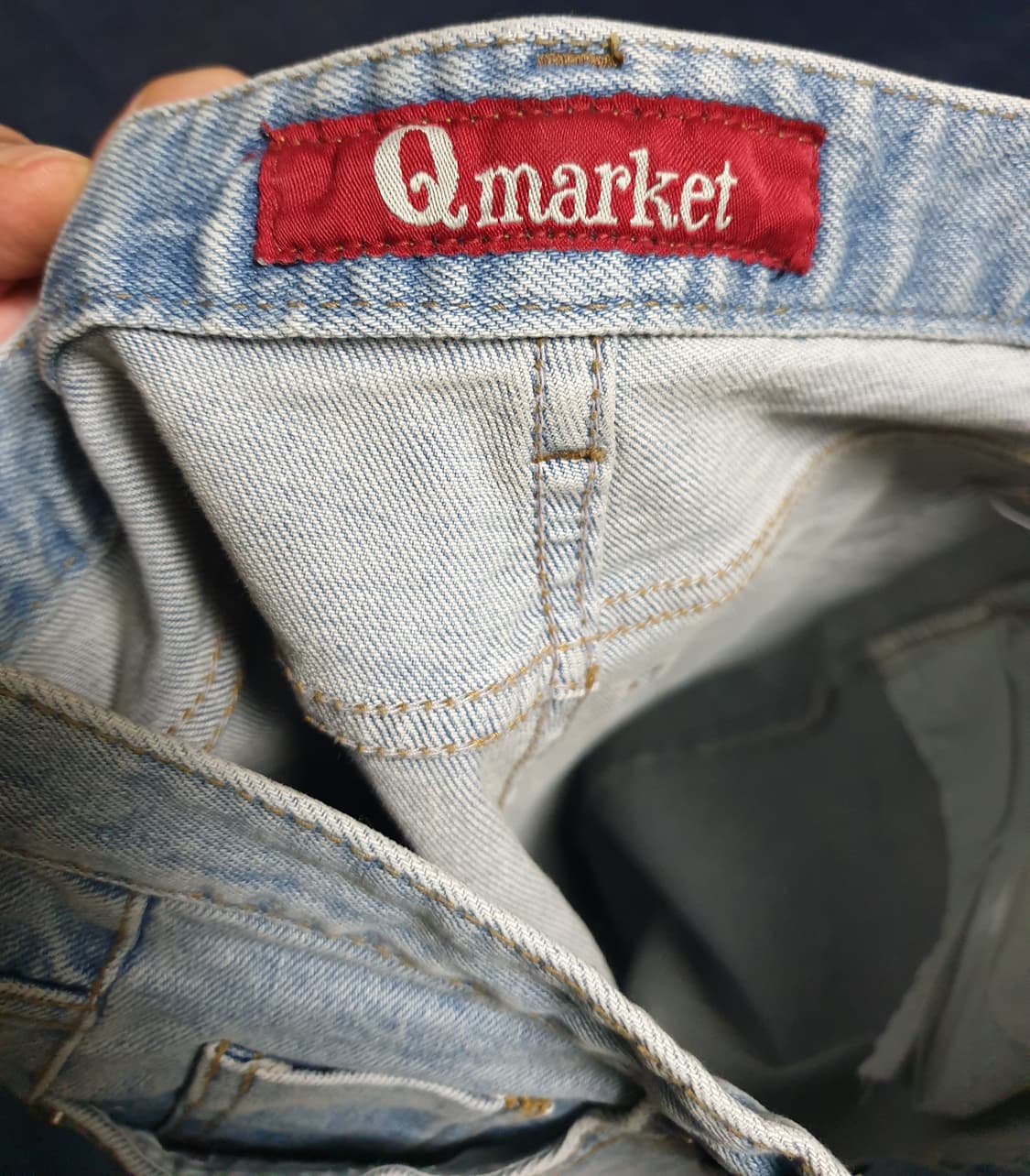 QMARKET 워싱 데님 팬츠 연청 (28) 상품이미지2