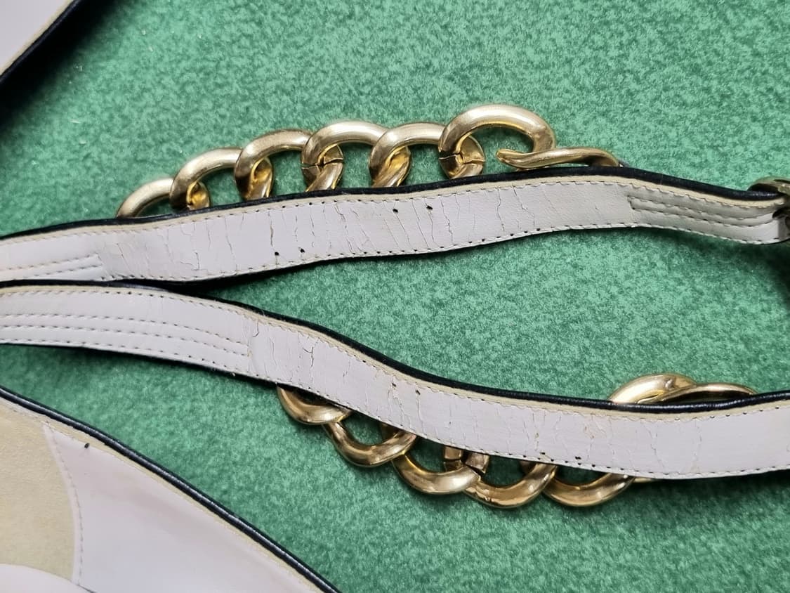 발목 체인 검정 가죽 힐 상품이미지3