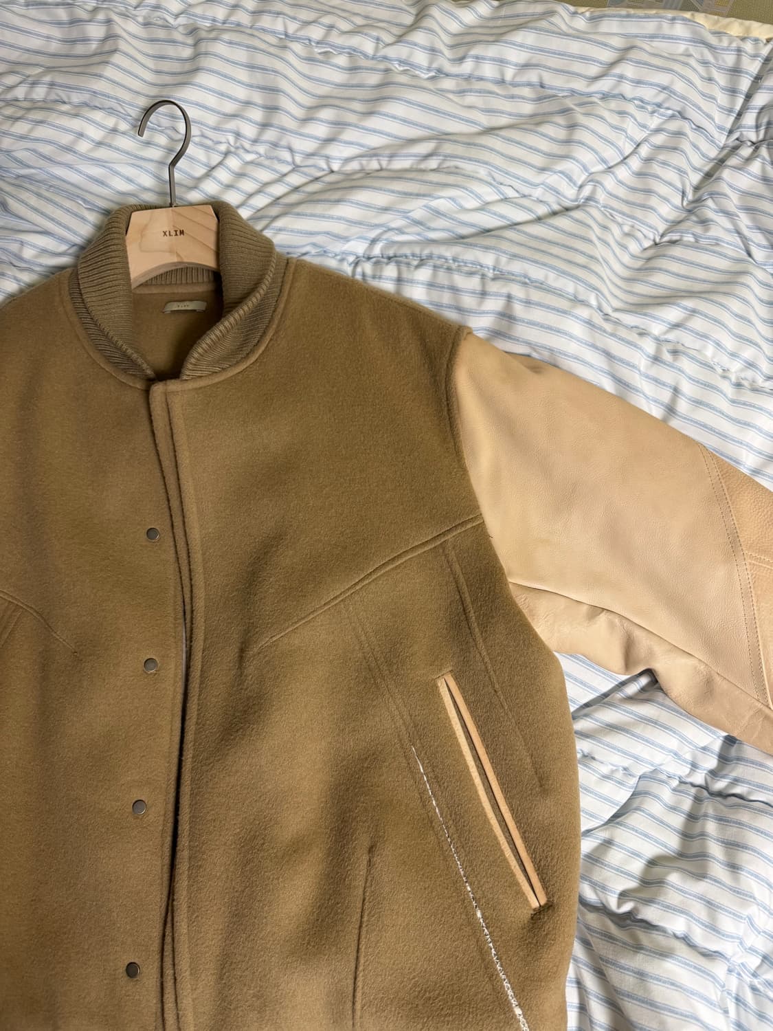 엑슬림 바시티 xlim ep.6 03 jacket 베이지m 상품이미지2