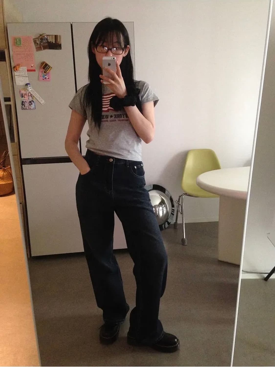 피피서울 스트레이트 워싱 데님 팬츠 딥블루 새상품 상품이미지1