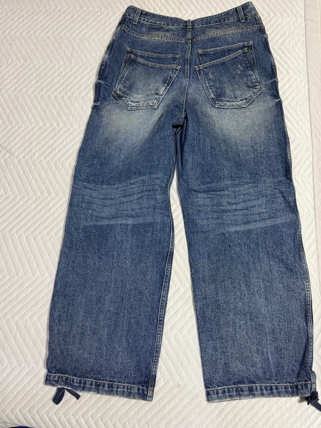 논노드 더블포켓 데님 미드블루 상품이미지2