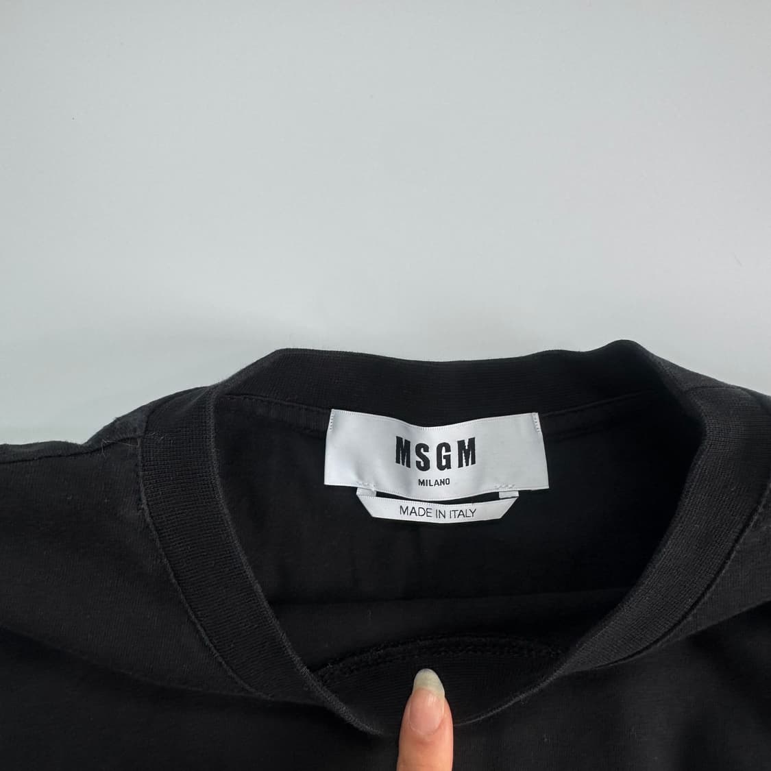 MSGM 로고 블랙 반팔 상품이미지5