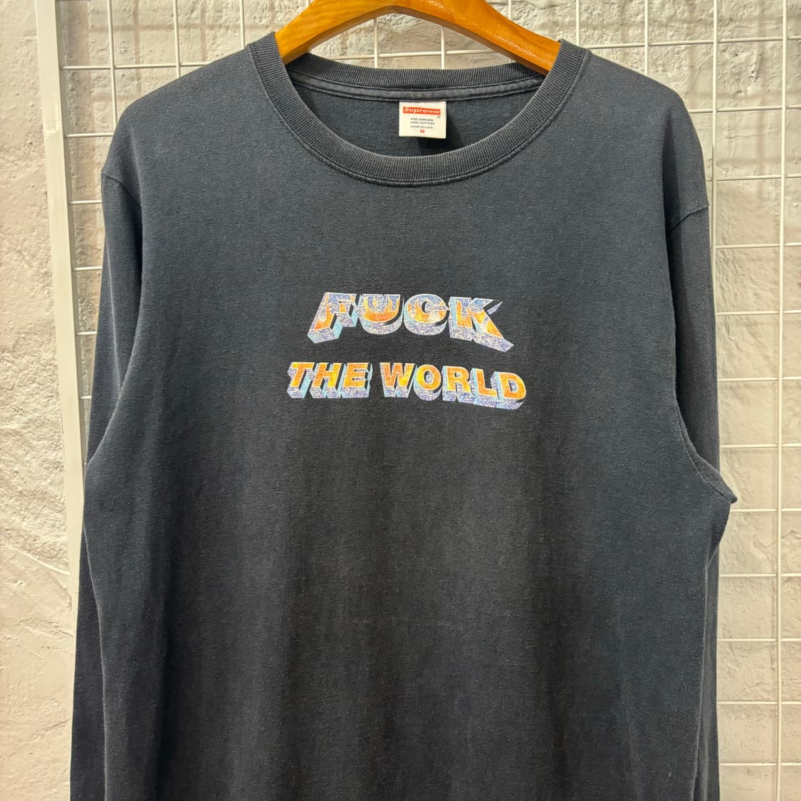 슈프림 Fuck The World 롱슬리브 M 상품이미지3
