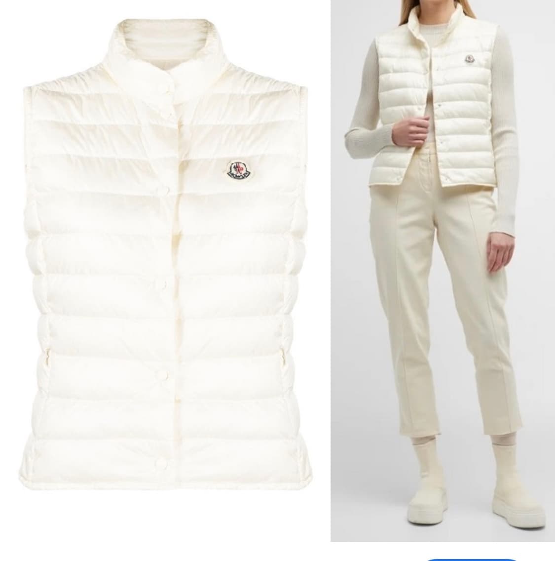 몽클레어 리안 화이트 다운 베스트 패딩(키즈)(12세/성인44) 상품이미지1