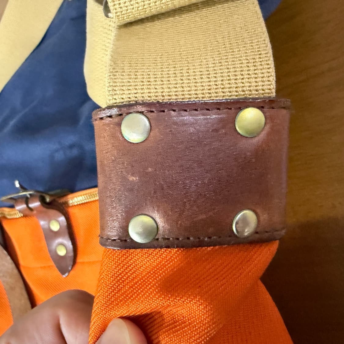 나나미카 캔버스 브리프 케이스 토트백 오렌지 상품이미지6