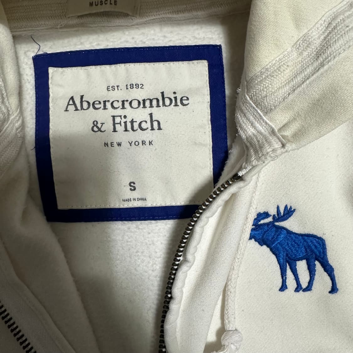 (L추천) 아베크롬비 화이트 후드집업 상품이미지2