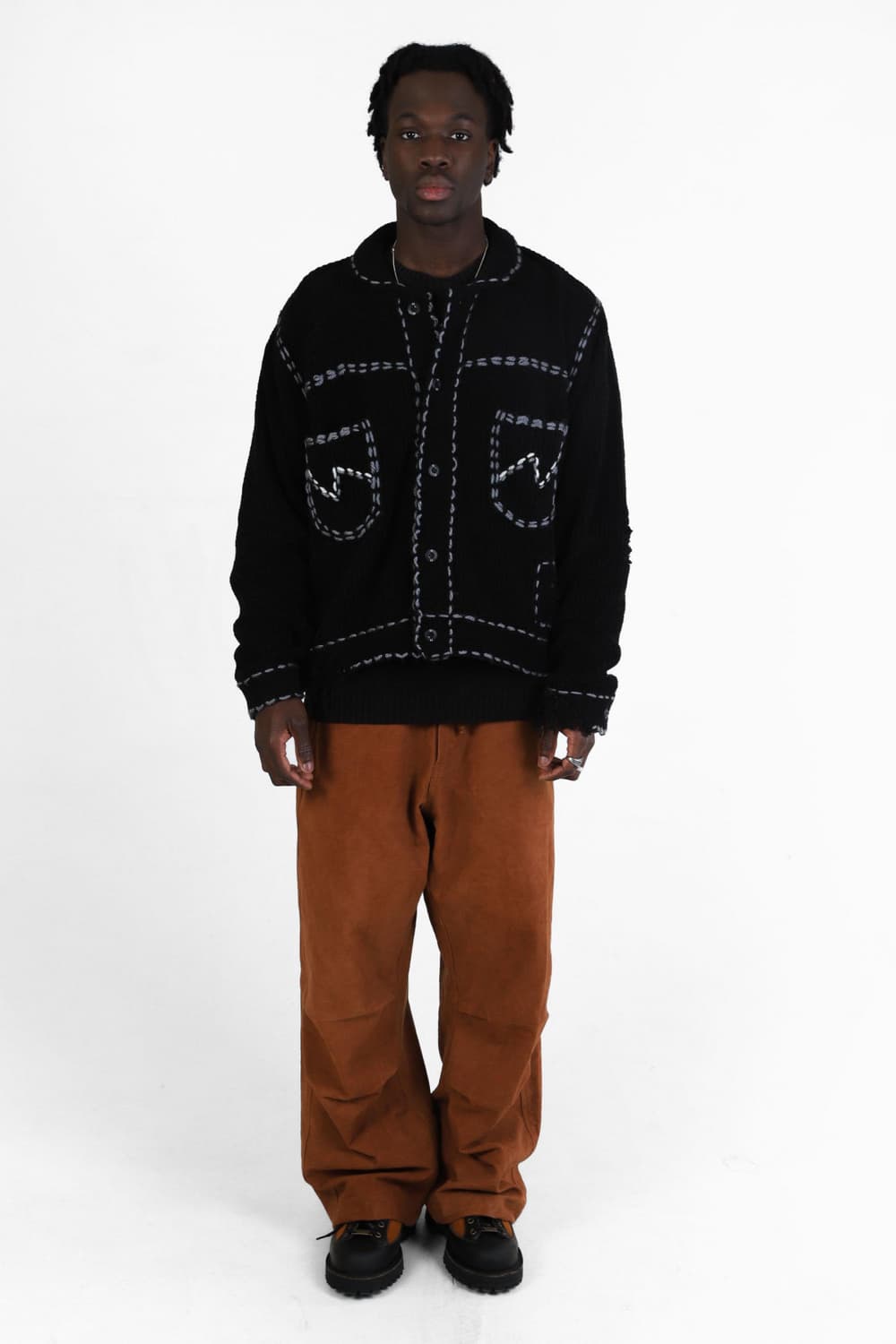 네이버후드 x 핀가린 세비지 니트 블랙 상품이미지4