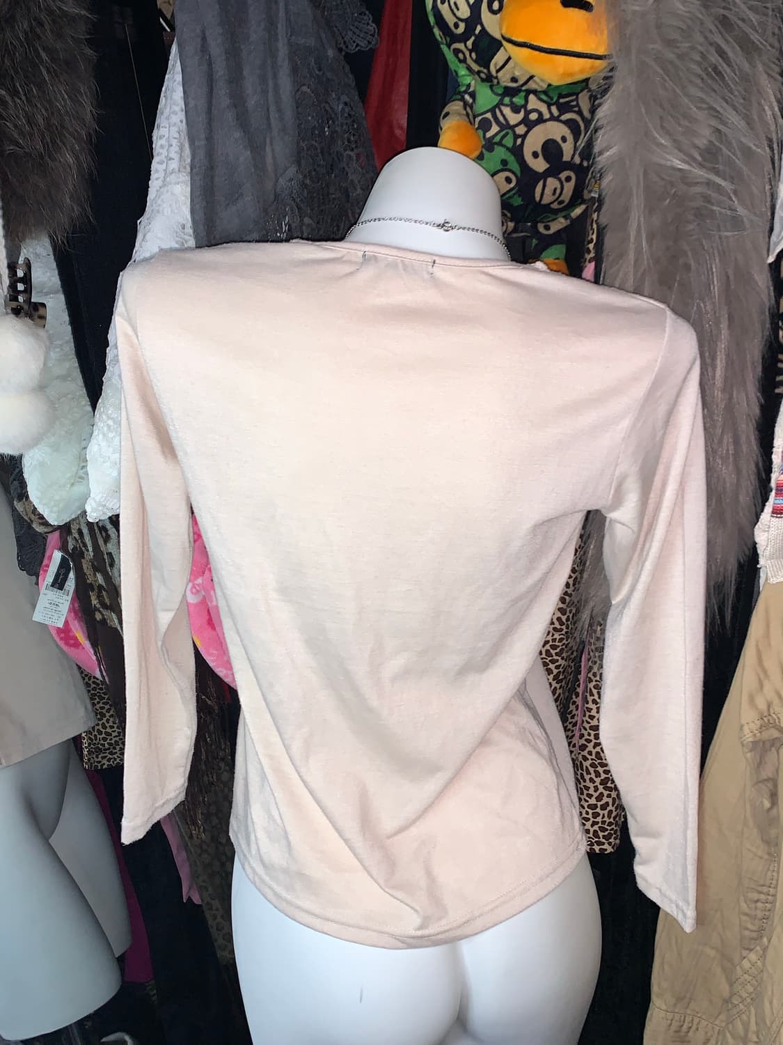 모리 코랄 핑크 셔링 긴팔 상품이미지2