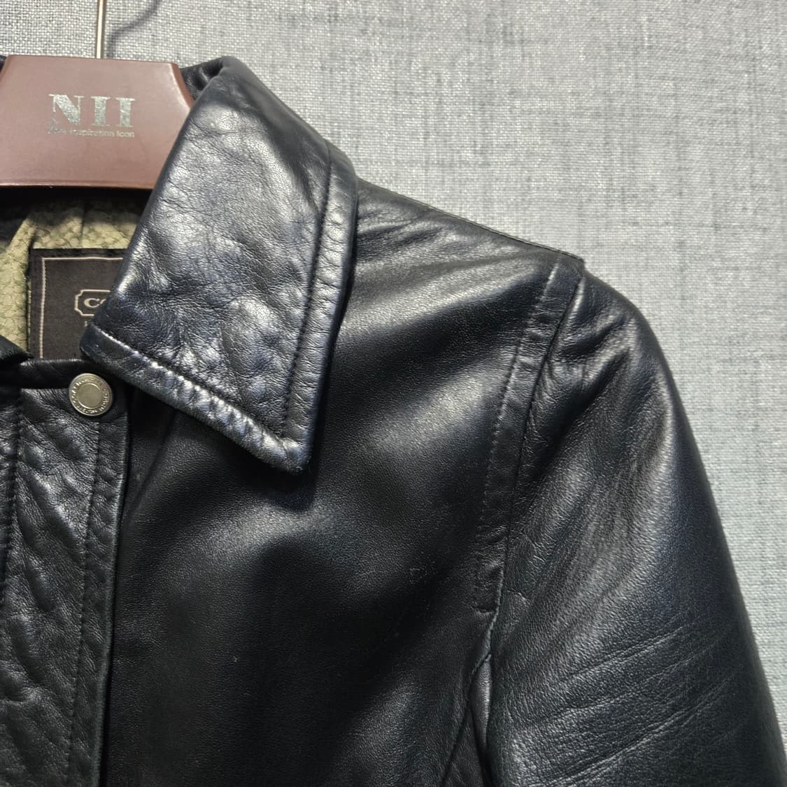 코치 리얼  레더 양 가죽 자켓  상품이미지3