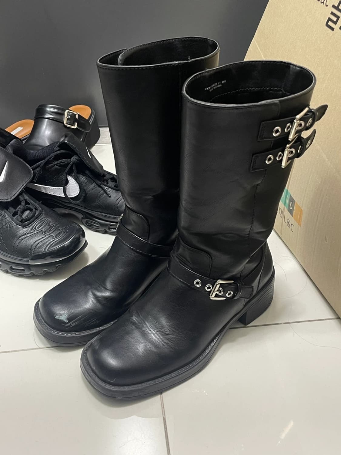 포멜카멜레 루나 바이커 롱부츠 5cm 240 상품이미지1