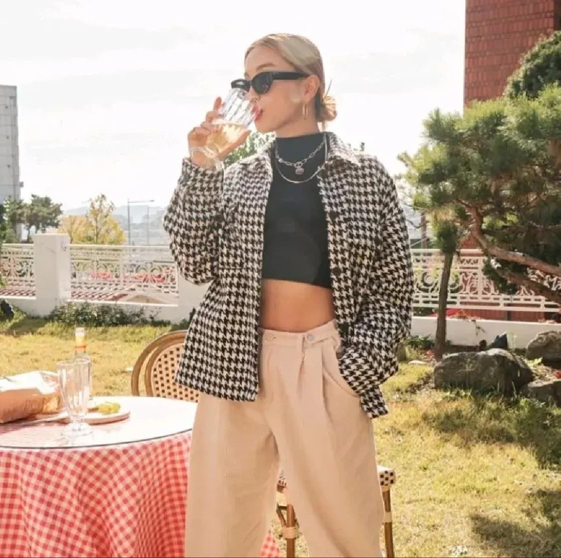 새상품, 단종) bittercells 울 하운드 자켓 블랙 상품이미지1