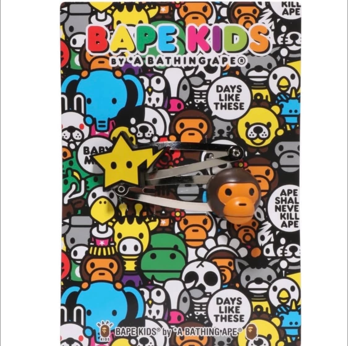 [국내배송/미개봉새상품] bape 베이프 마일로 스타 헤어핀 머리핀 상품이미지2