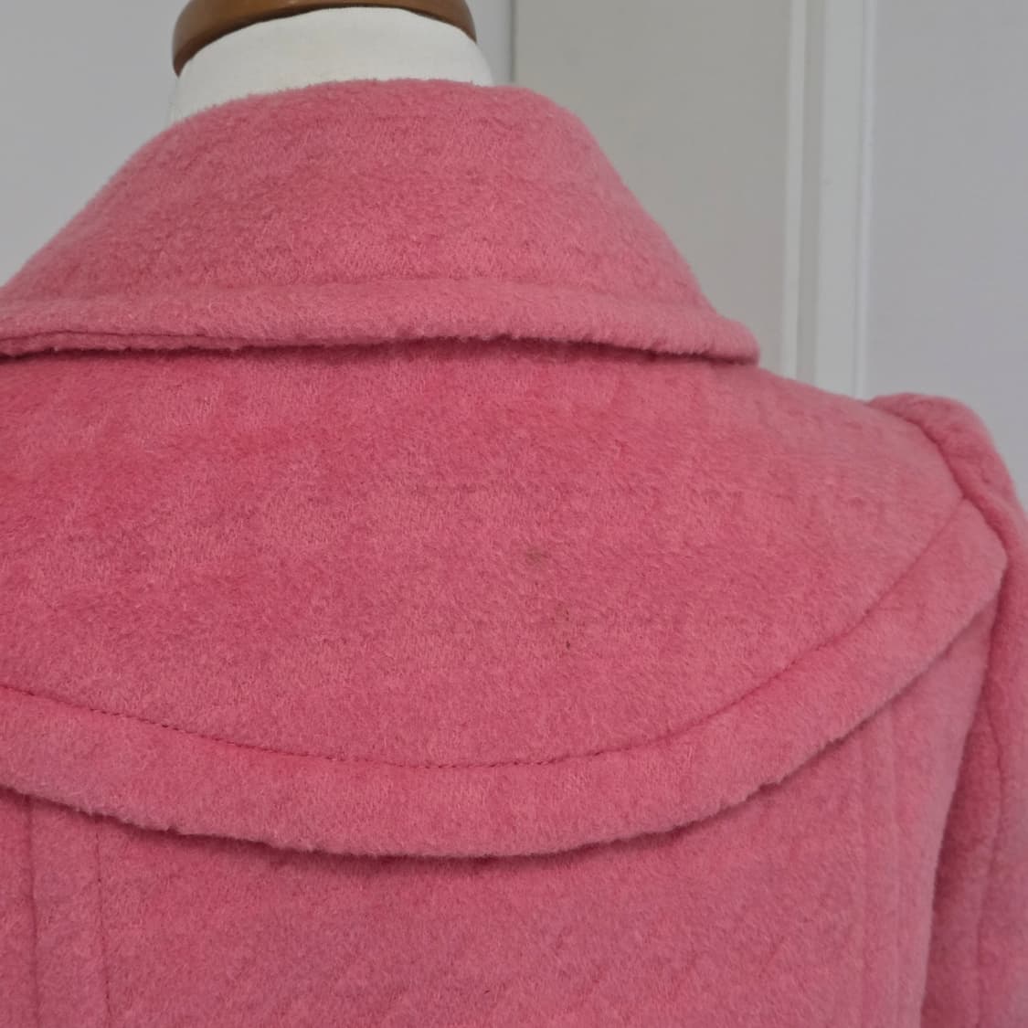 soup) 빈티지 핑크 울 앙고라 모직 혼방 로맨틱 클래식버튼 히메 코트 상품이미지3