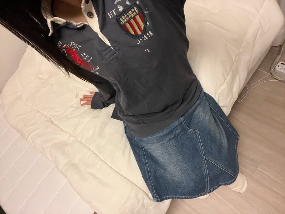 hippy mood denim midi skirt 상품이미지1