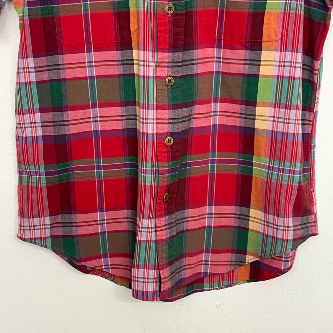 90‘s 폴로 마드라스 체크 반팔셔츠 상품이미지5