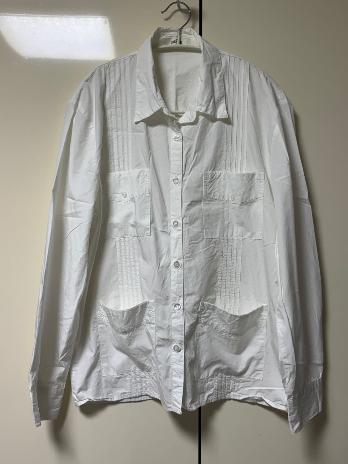 Breathe 브리드 빈티지 핀턱 셔츠 화이트 상품이미지3