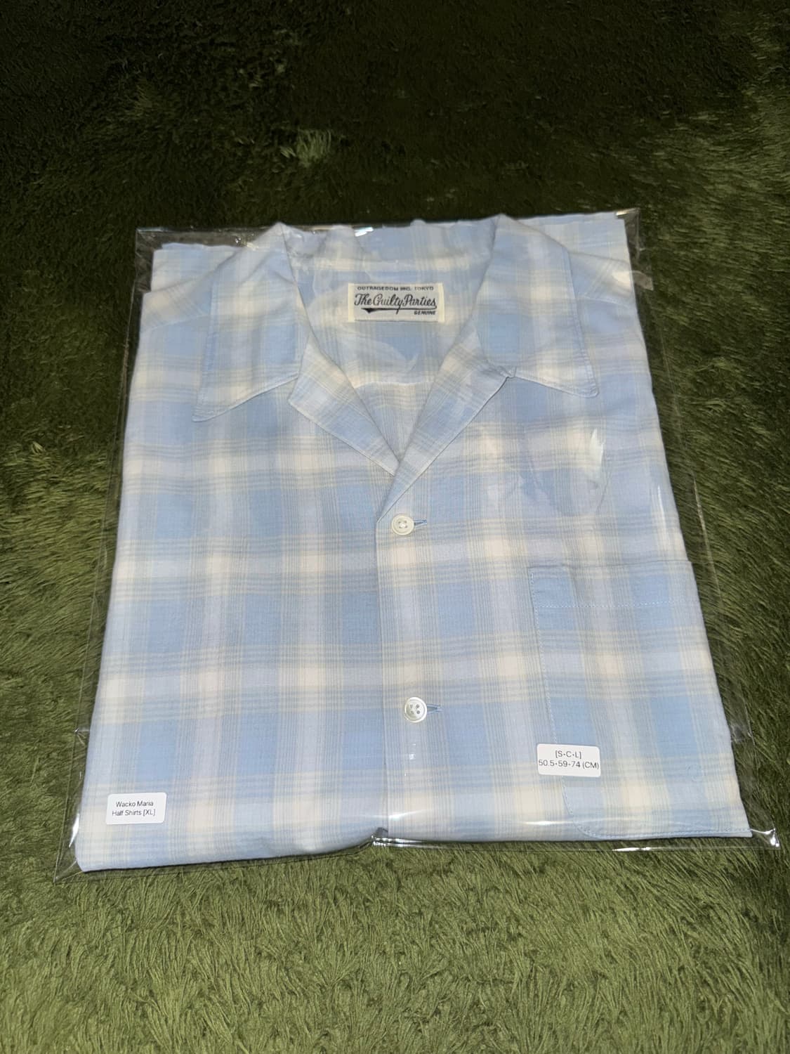 [XL] Wacko Maria 와코마리아 플레이드 체크 오픈카라 셔츠 상품이미지10