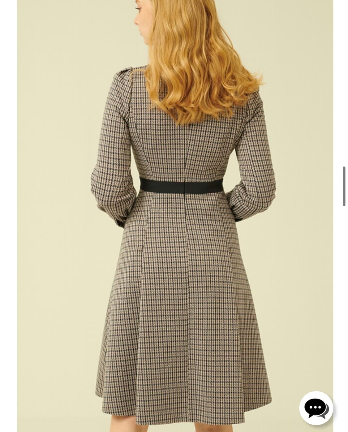 샤틴 SATIN 샤틴배색라인 체크플레어원피스 상품이미지3