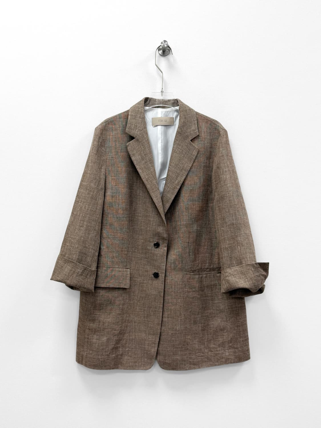 르베이지 린넨 블렌드 투버튼 자켓 상품이미지1