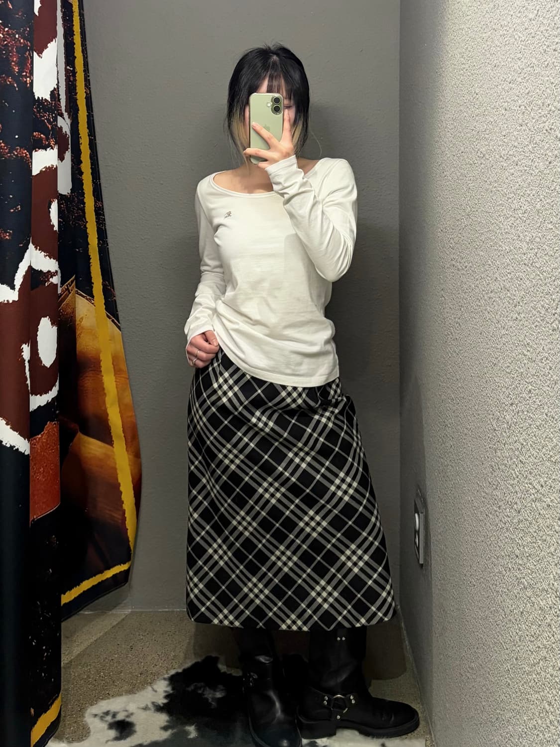 버버리 노바체크 스커트 상품이미지2