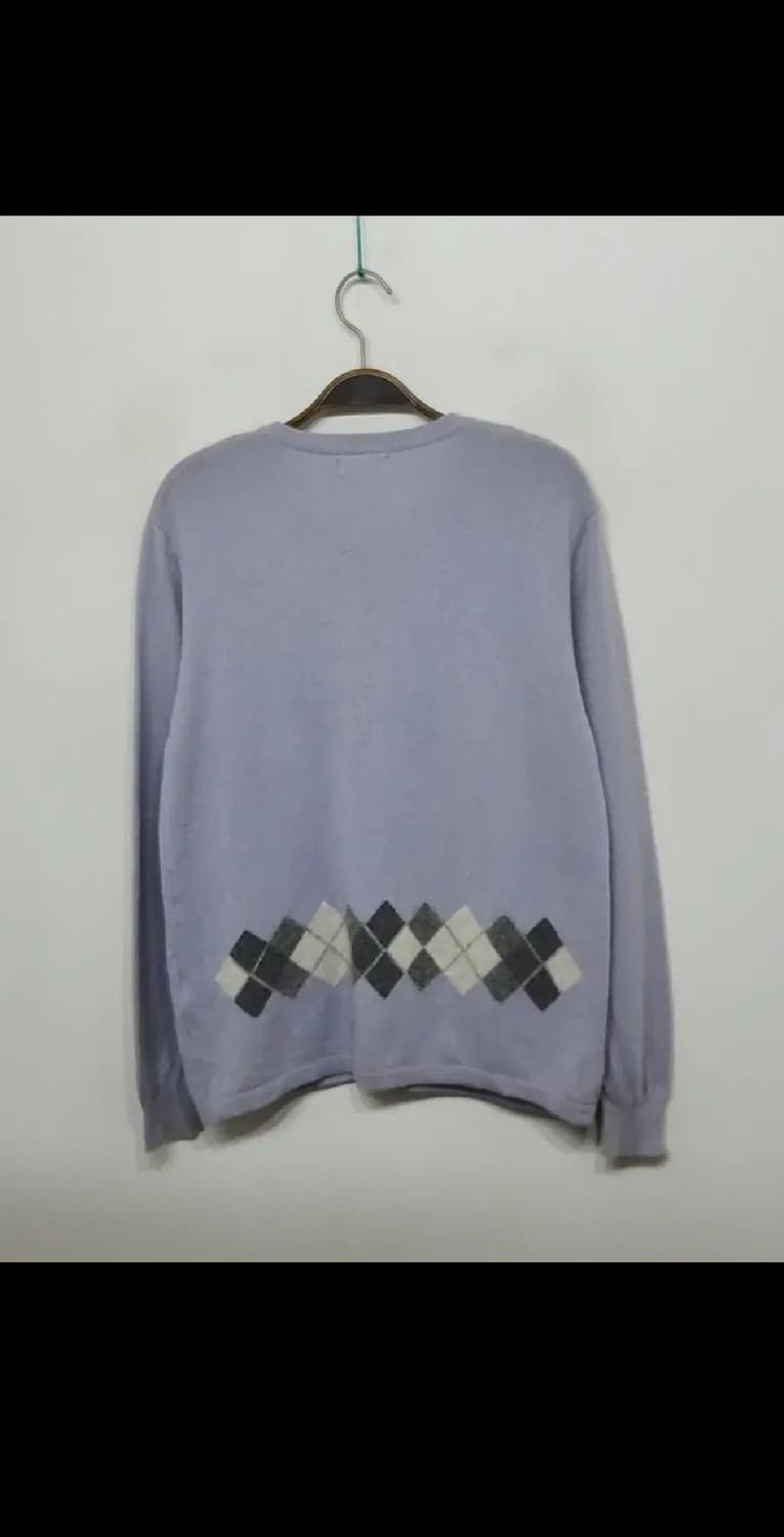 (L) 캐시미어 가디건 아가일 라운드 해외판  상품이미지5