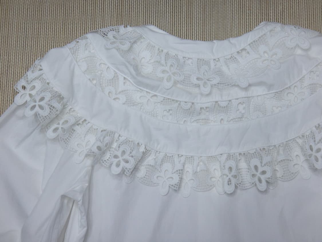 (2size) 산드로 Sandro 코튼 레이스 셔츠 상품이미지4