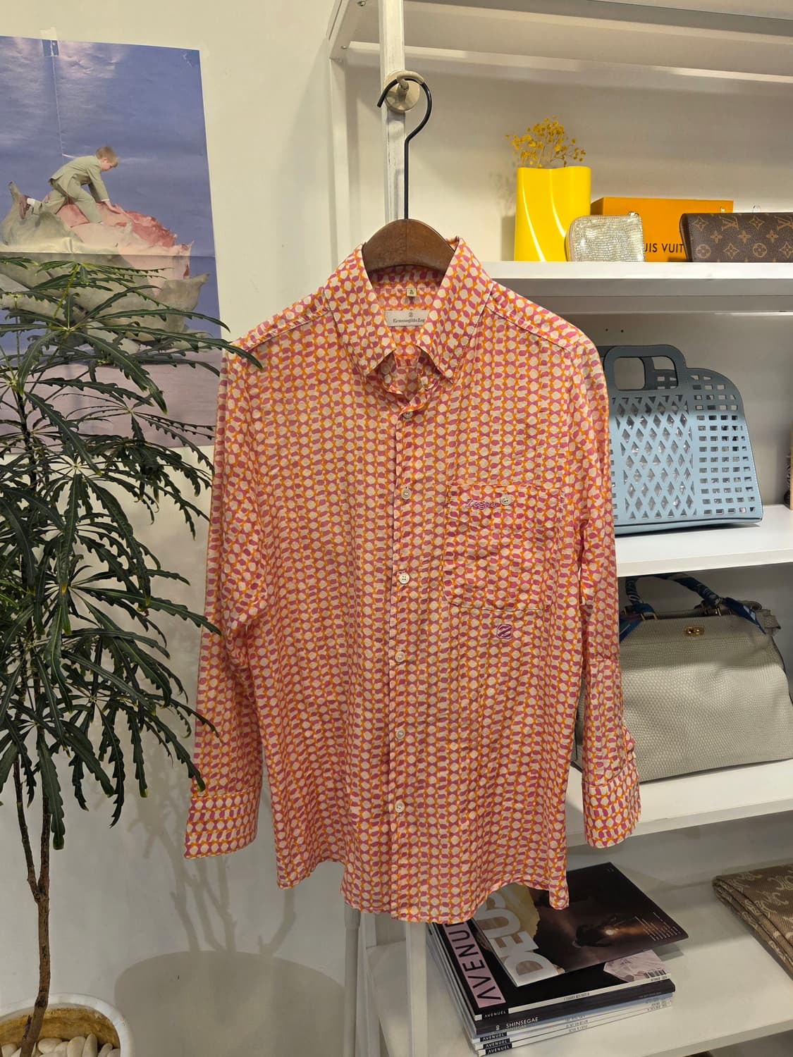 에르메질도 제냐 패턴 셔츠 블라우스 상품이미지1