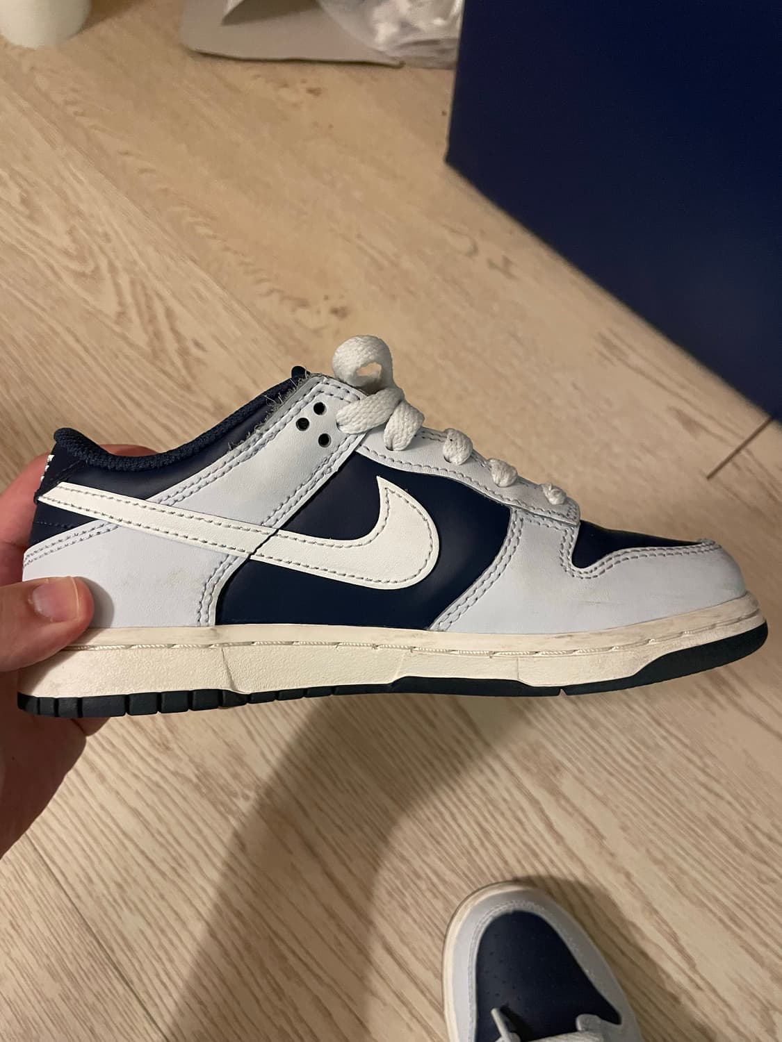 나이키 덩크 로우 풋볼 그레이 미드나잇 네이비 사이즈 200 상품이미지3