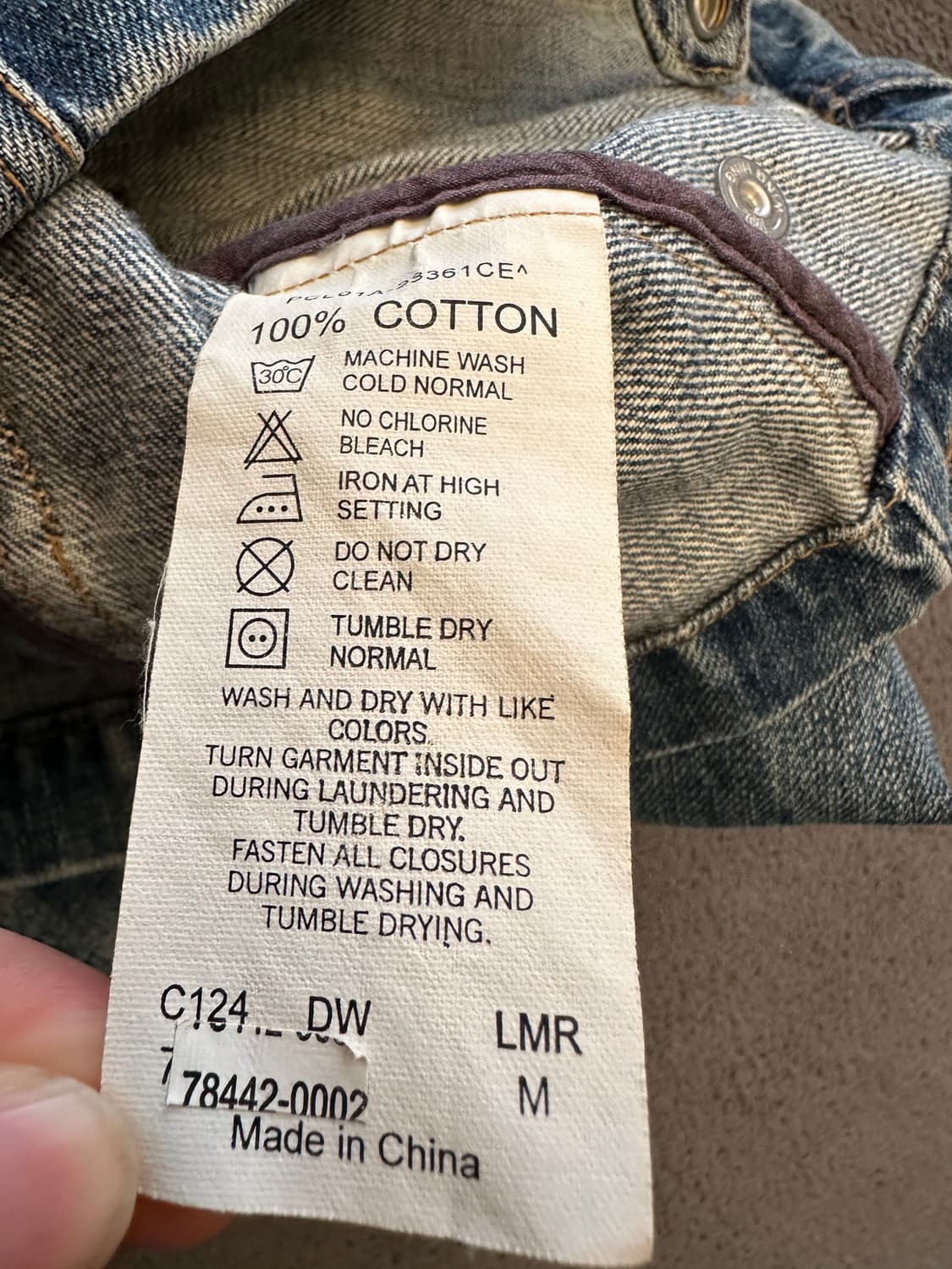 리바이스 빈티지 데님 라이더 자켓 처분  상품이미지6