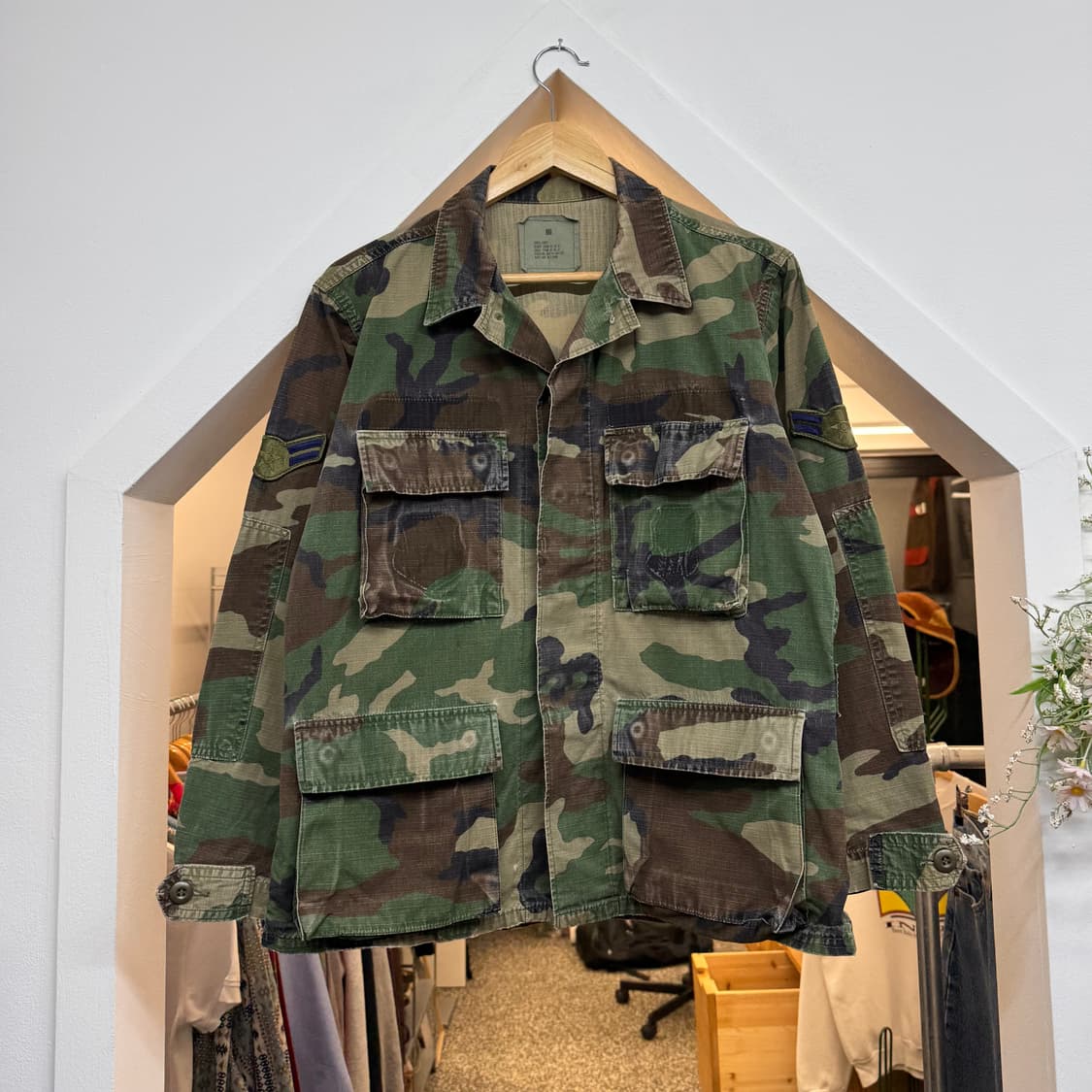 US Army 미군 우드랜드 카모 셔츠 자켓 (S)   상품이미지1