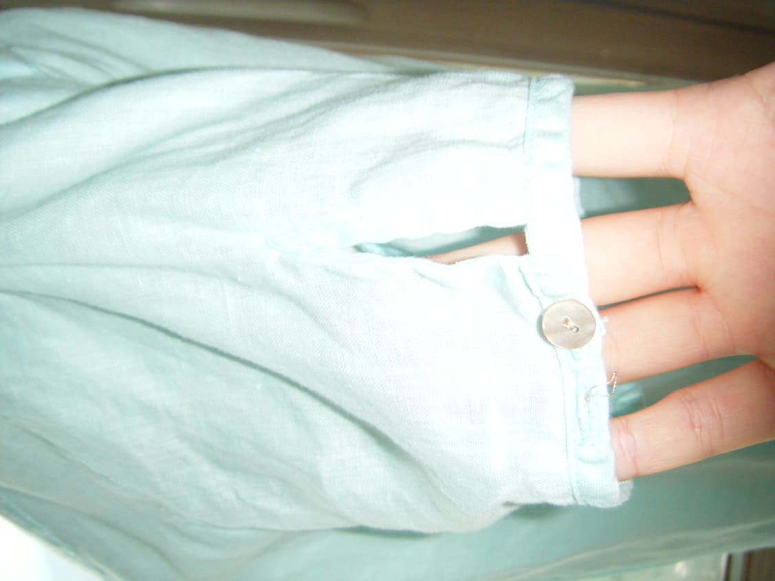 [Eddie Bauer]vintage linen shirt in mint 상품이미지5