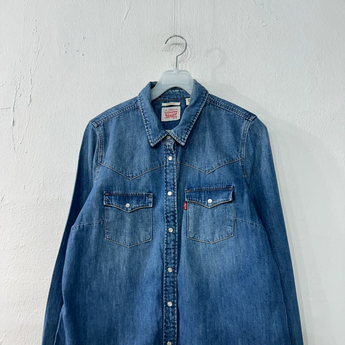 리바이스 웨스턴 데님 청남방 여성M 상품이미지2