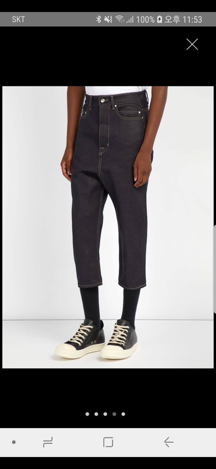 릭오웬스 다크 데님 크롭 배기팬츠 상품이미지4