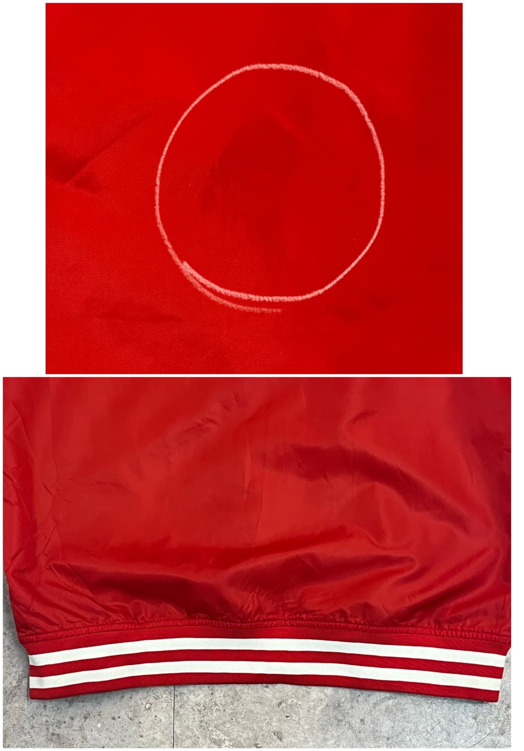 챔피온 빅로고 바시티 자켓 레드 L #csz3471 상품이미지8