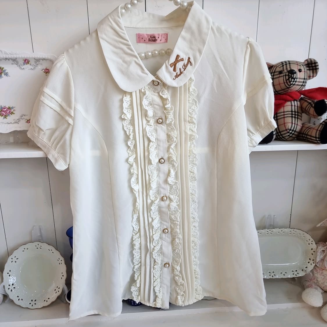 Ank Rouge 앙크루즈 레이스 블라우스 상품이미지4