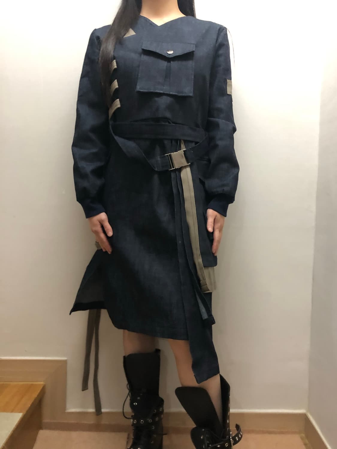 빈티지 데님 아방가르드 원피스 상품이미지4